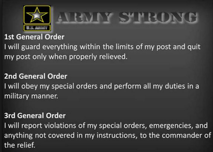army general orders racist